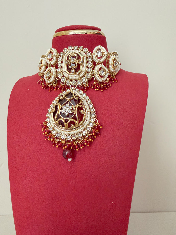 Harshika sieradenset rood
