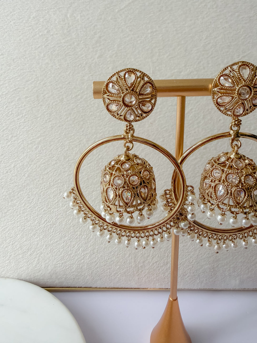 Ursila chandbali oorbellen goud