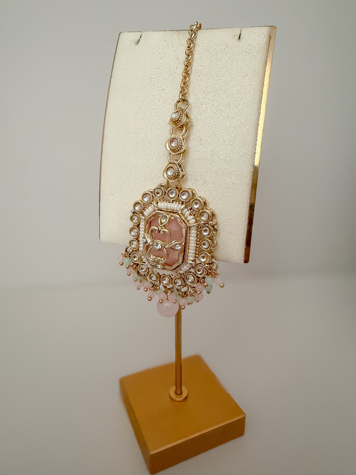 Kavya sieradenset mintgroen/roze