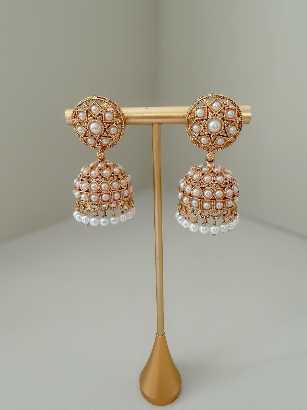 Ruhi jhumka oorbellen goud