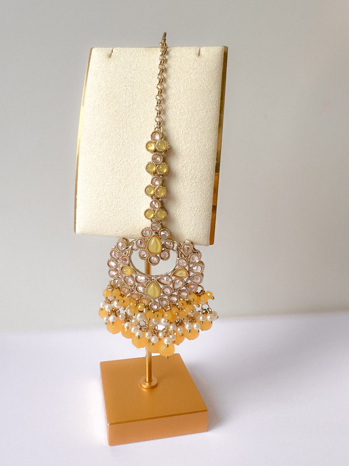 Kavita sieradenset met gele kralen