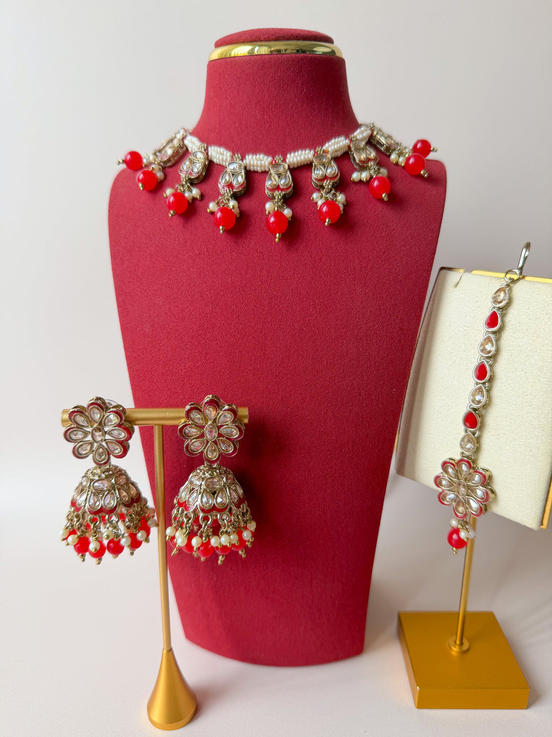 Vanya sieradenset rood