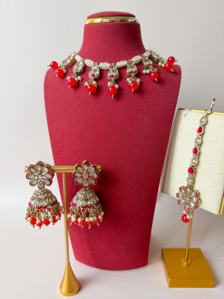 Vanya sieradenset rood