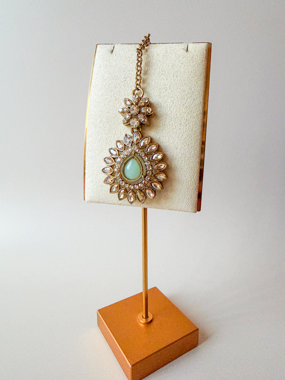Nyra Indiase sieraden mintgroen / roze