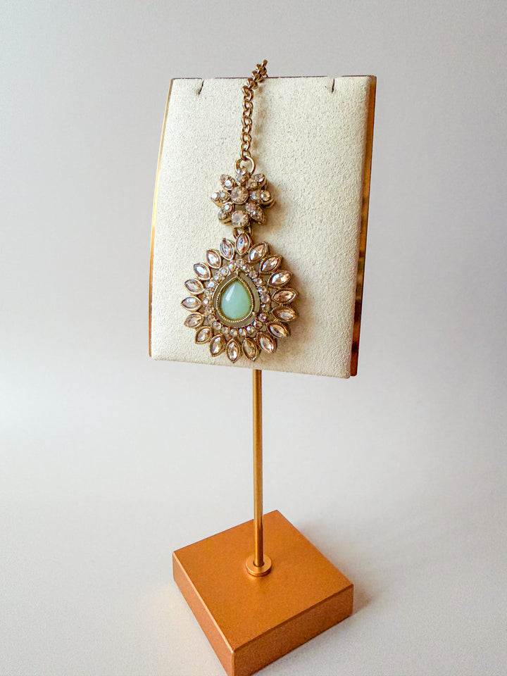Nyra Indiase sieraden mintgroen / roze