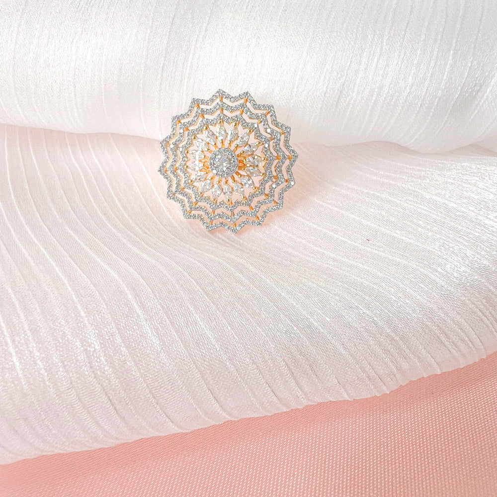 Ring bezet met schitterende zirkonia's