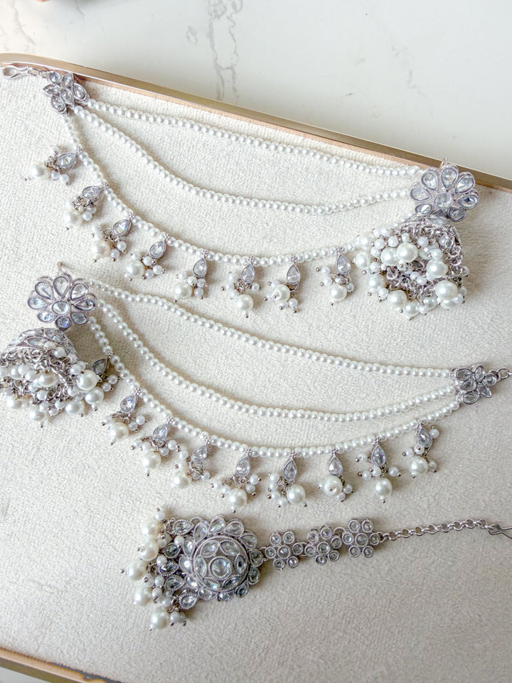 Manisha oorbellen met haarketting