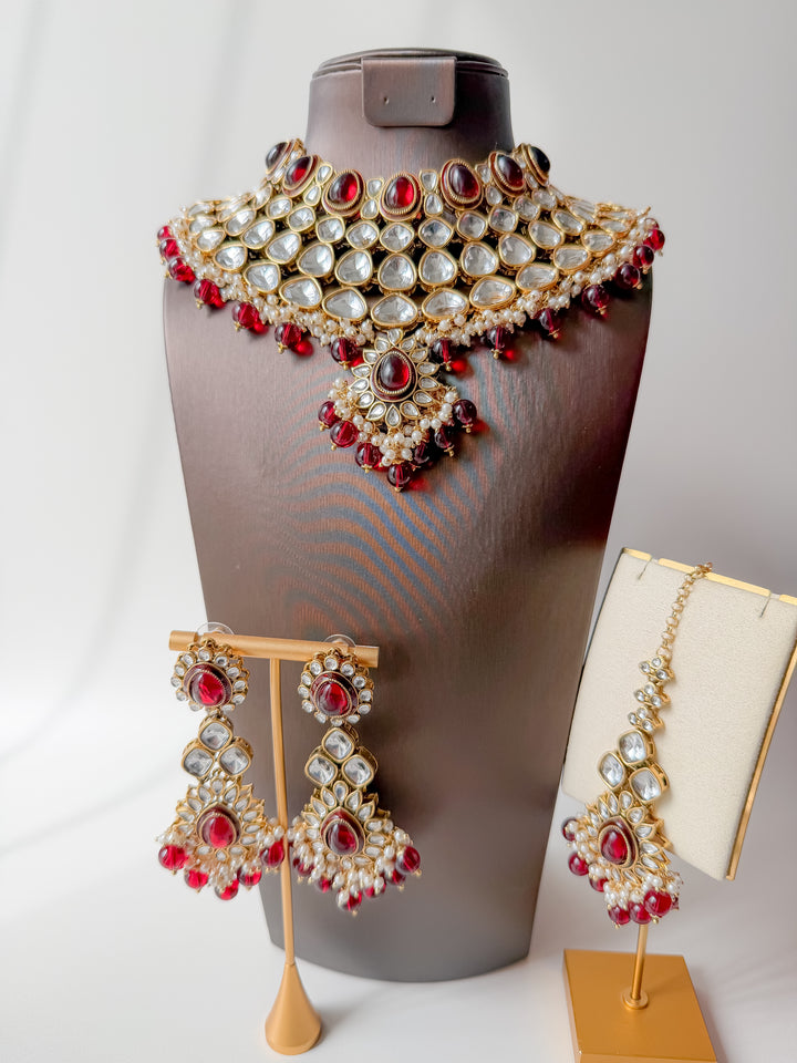 Savya sieradenset rood