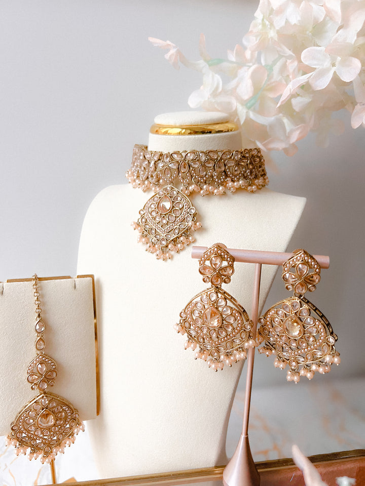 Diyani sieradenset goudkleurig