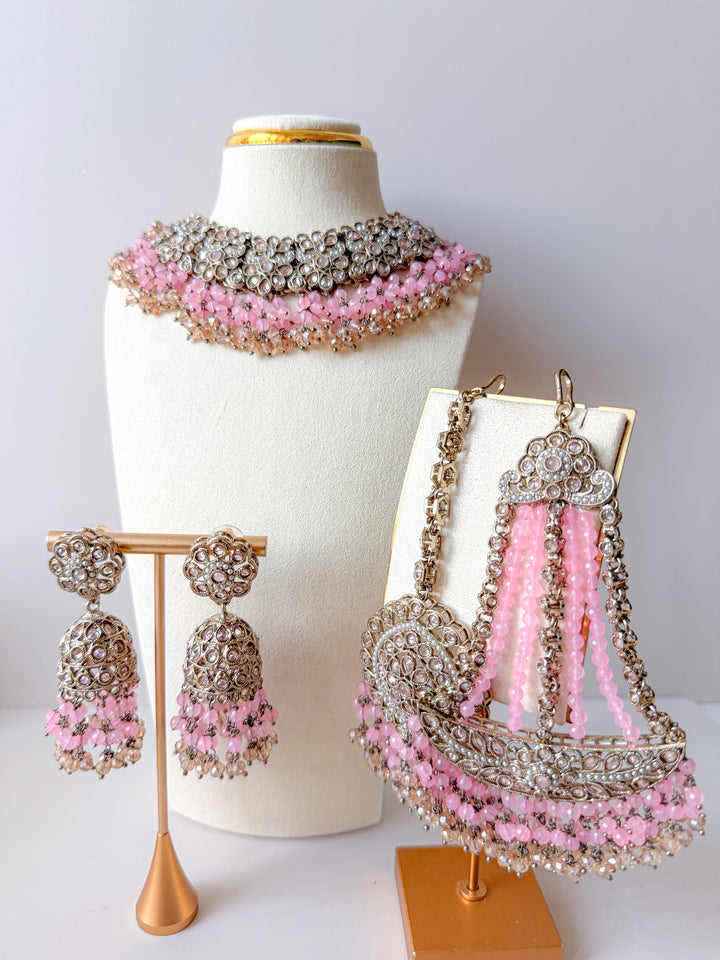 Ramya sieradenset roze