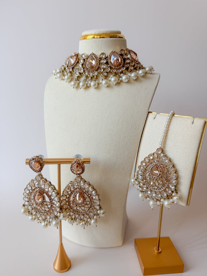 Ranisha Indiase sieradenset met faux parels
