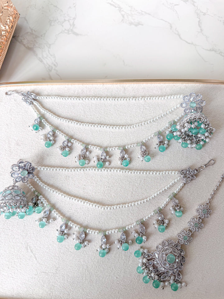 Manisha oorbellen met haarketting