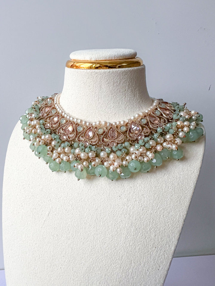 Kartika sieradenset met mintgroene kralen