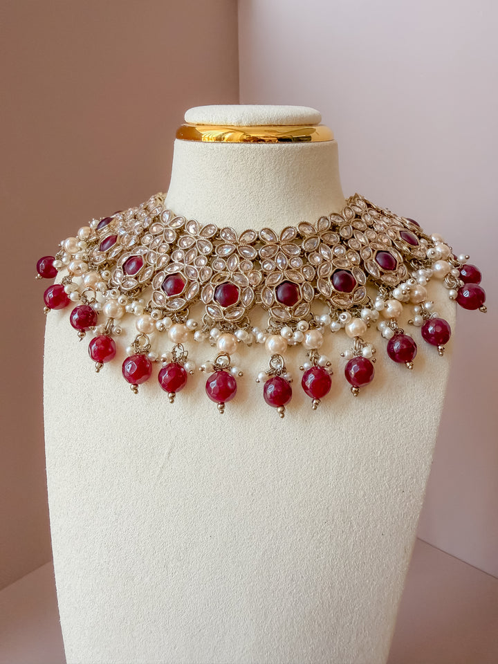 Karisma sieradenset bordeauxrood