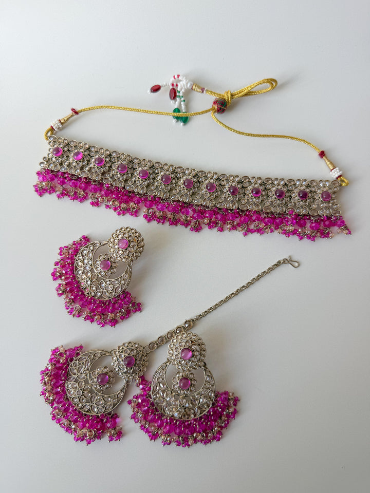Saniya sieradenset roze