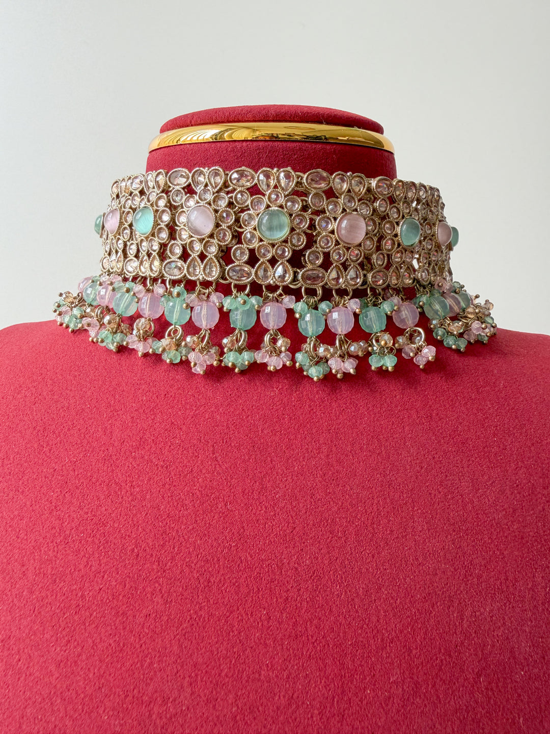 Diya sieradenset mintgroen/roze
