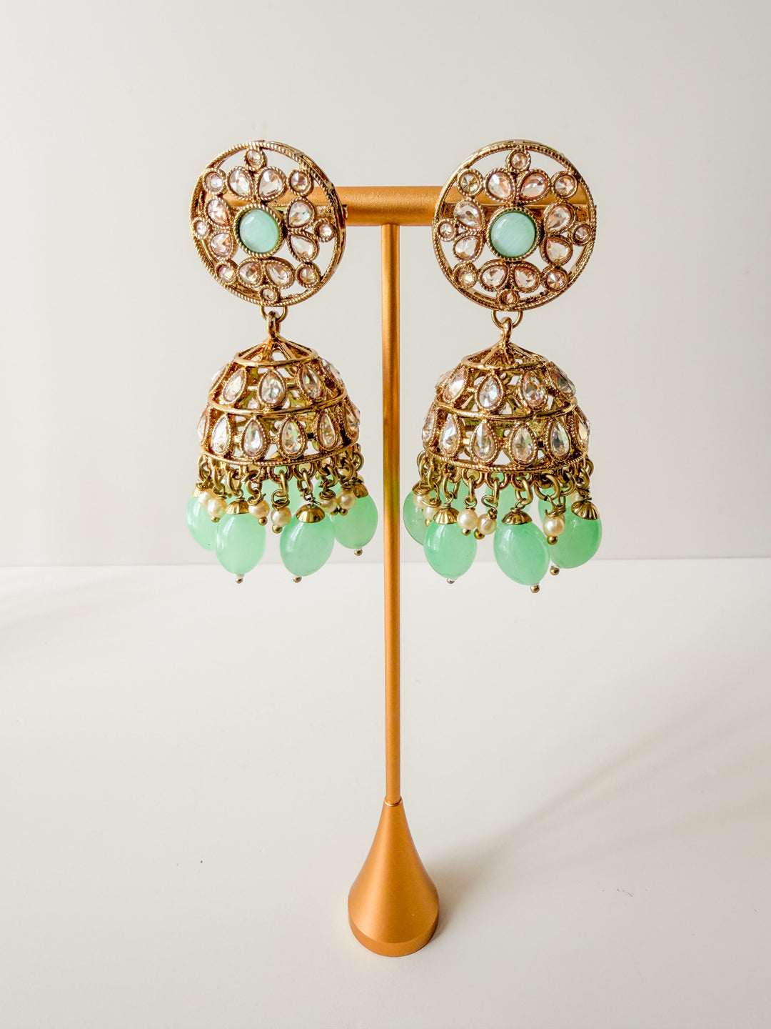 Dishani sieradenset met mintgroene kralen