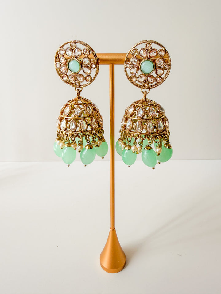 Dishani sieradenset met mintgroene kralen